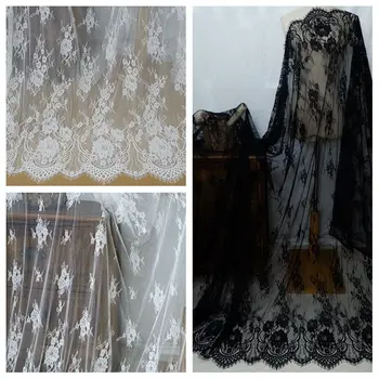

Fashion eyelash lace fabric hand-made DIY wedding dress french lace fabric 3 meters per pc