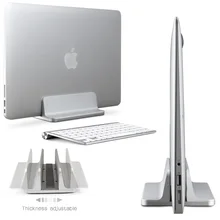 Компактная алюминиевая вертикальная подставка для ноутбука MacBook Pro/Air, регулируемая толщина настольная подставка для планшета