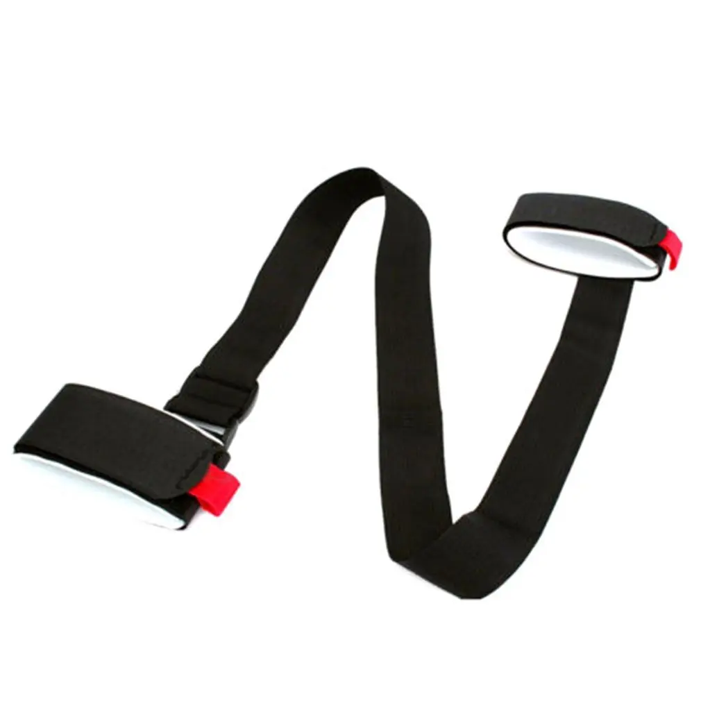 

Adjustable Skiing Handle Strap Hand Carrier Lash Handle Straps Porter Hook Loop Protecting Black Nylon Ski Handle Strap Bags