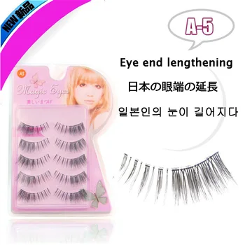 

5 pairs Wholesale eyelashes Handmade Silk Lashes lucency band Japanese false silk lashes