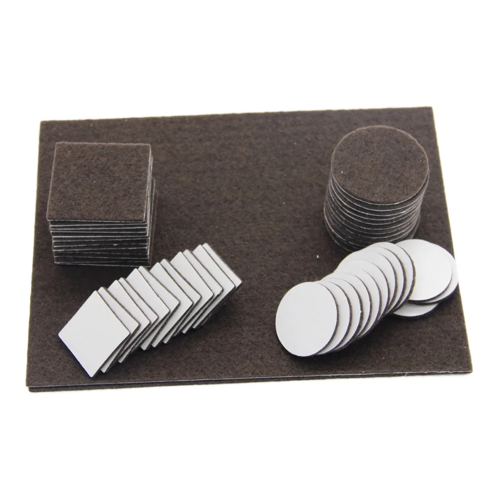 50Pcs Square Self Adhesive Furniture Felt Pads Protector Feet Chair