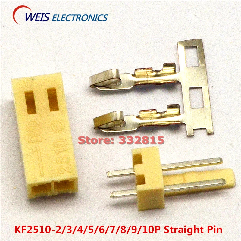

20SETS KF2510 Plug + straight needle base + terminals 2.54mm connector kits 2P 3P 4P 5P 6P 7P 8P 9P 10P KF2510-2A Free shipping