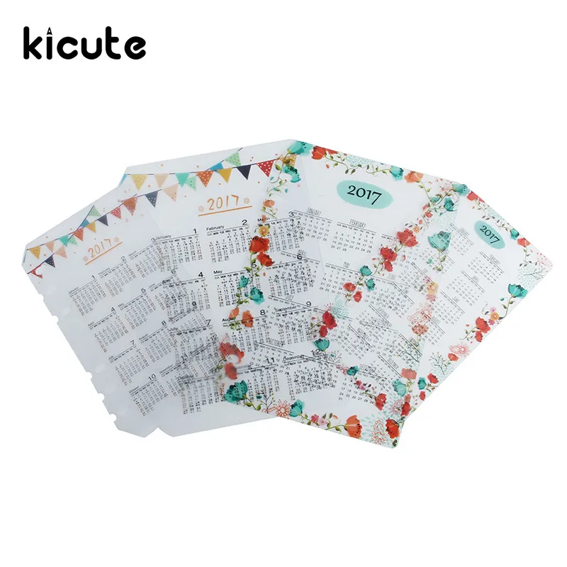 

Kicute 1pc 2017 A5 A6 Calendar Frosted Spacer Plate Protecting Inner Paper Spacer Planner Filofax Organizer Divider Separator