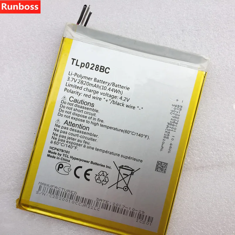 Аккумулятор TLP028BC TLp028BD 2820 мАч для сотового телефона Alcatel tab pixe 3|Аккумуляторы