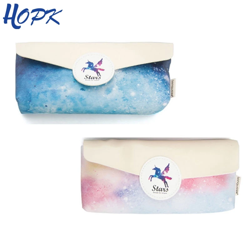

Kawaii Unicorn Pencil Case for Girls Cute PU Leather Big Pencilcase Pen Pencil Bag Bts Stationery Pouch School Supplies Tool