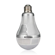 CTVMAN Wi-fi Panoramic IP Camera 3MP 360 Degree Led Light Bulb Lamp Fisheye Cam E27 Wireless VR 3D Wifi Security Led P2P Webcam