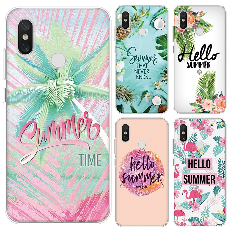 

Silicone Summer Cover For Xiaomi Redmi Mi 8 9 SE Explorer Note 7 6 6X 5 5X 5S Pro A2 A1 Lite Mix 2 2S 3 Play Pocophone F1 8 Case