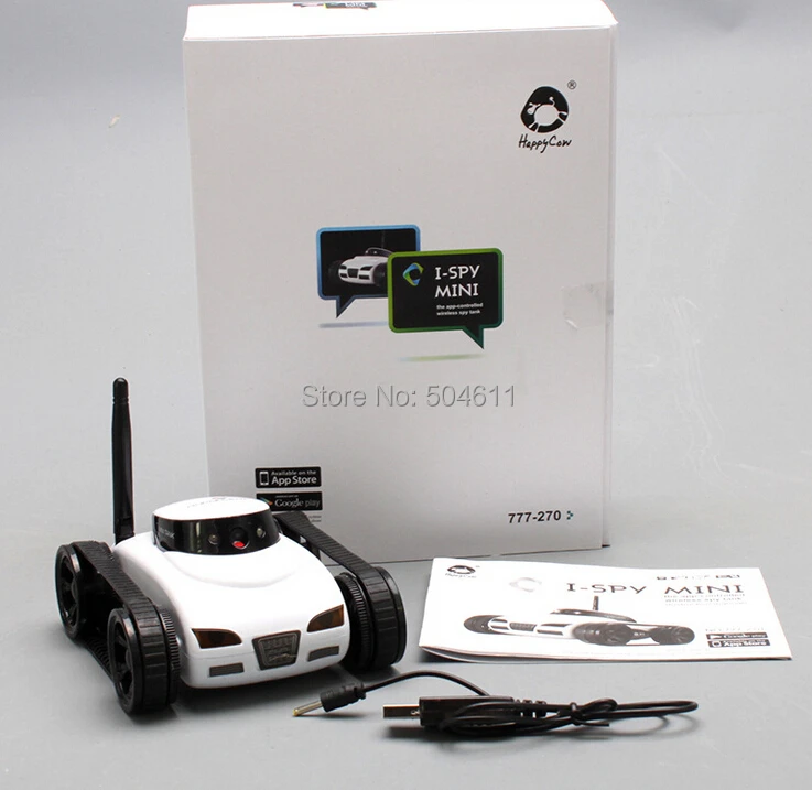 wifi мини i-spy rc Танк автомобиль RC камера автомобили Happy Cow 777-270 с 30 Вт пикселей камера для iPhone iPad iPod контроллер