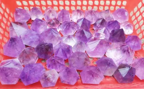 

10pcs Natural Amethyst Quartz Crystal Single-End Terminated Wand Point Healing
