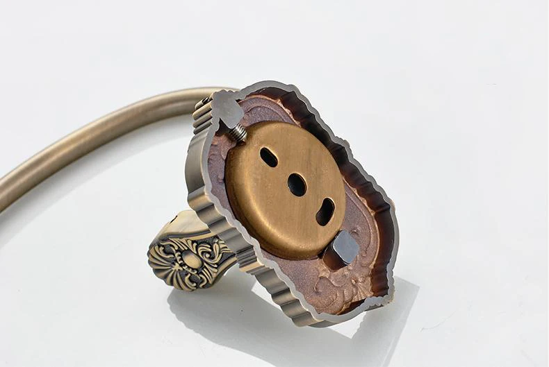 Роскошное Золотое кольцо для полотенец аксессуары для ванной комнаты резные европейские белые кольца держатель для полотенец античный из твердой латуни кольцо для полотенца 3307