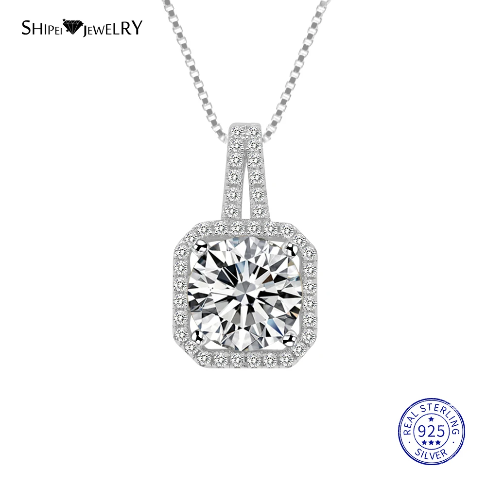 

Shipei 100% Sterling Silver Fine Jewelry Yellow Gold White Gold Square White Sapphire Engagement Ring for Women Anniversary Gift