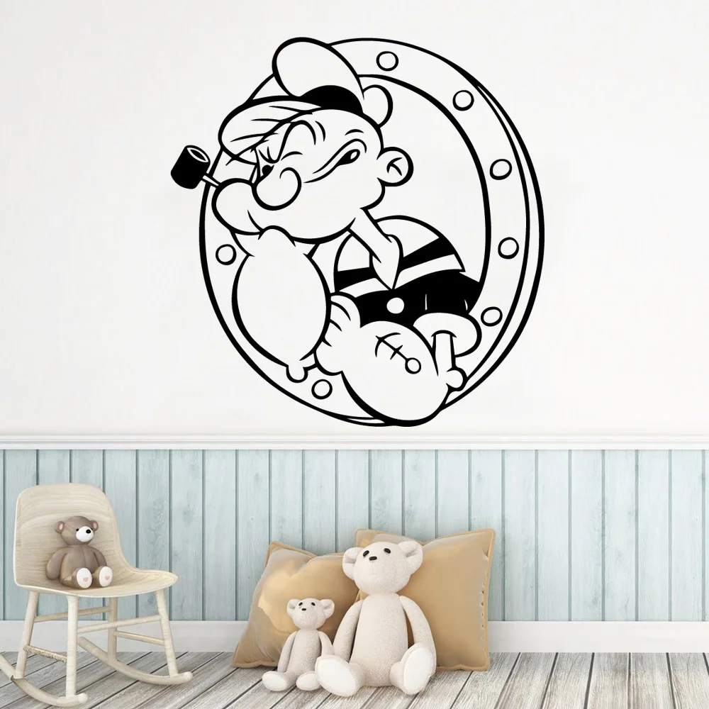

Cartoon Popeye Vinyl Stickers Decor Living Room Bedroom Waterproof Wall Art Decal