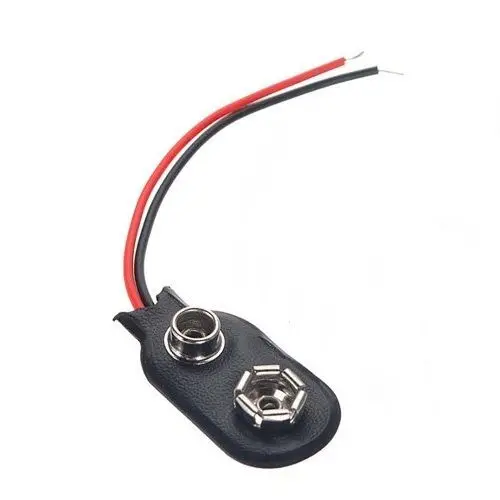 

20PCS 9V PP3 9Volt battery snap on clip connector I Type Holder 10CM Lead
