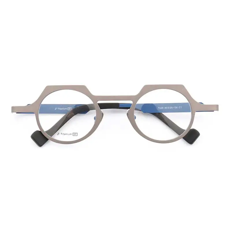 

YOUTOP New Premium Titanium Material Round Shield Shaped Lens Designer Eyewear Frames 7025