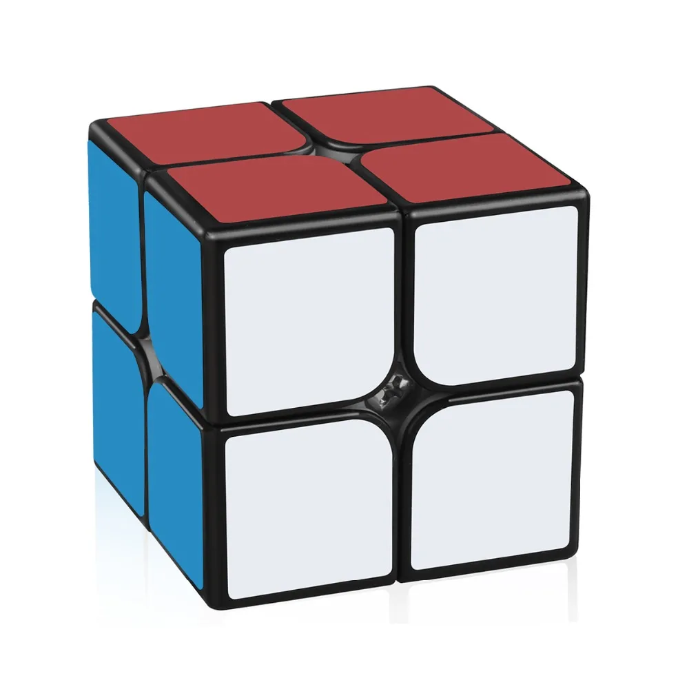 D FantiX Yj Guanpo 2x2 скоростной куб черная наклейка 2x2x2 магический головоломка Обучающие