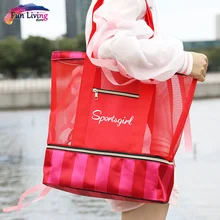 Сумки для плавания, женские спортивные сетчатые сумки, сумки для мокрого и сухого купальника, сумки для путешествий, бассейна, пляжа, Коллекция сумок Rcbag025