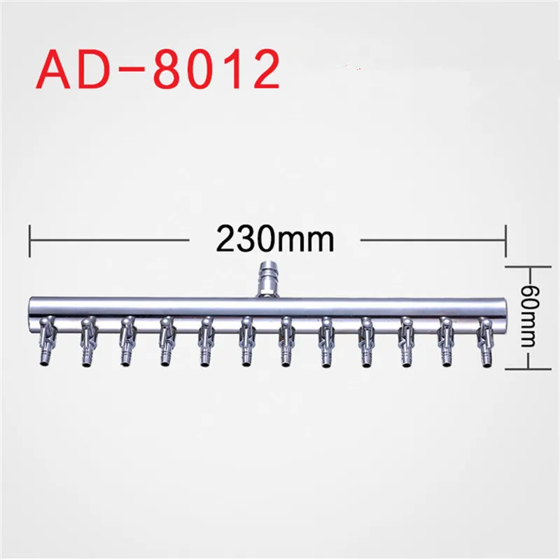 1 шт. 4/8 мм аквариумный воздушный разветвитель авиакомпания воздушного потока разделитель воздушный клапан переключатель регулятора воздушные коллекторы аксессуары для крана - Цвет: A- 12 way