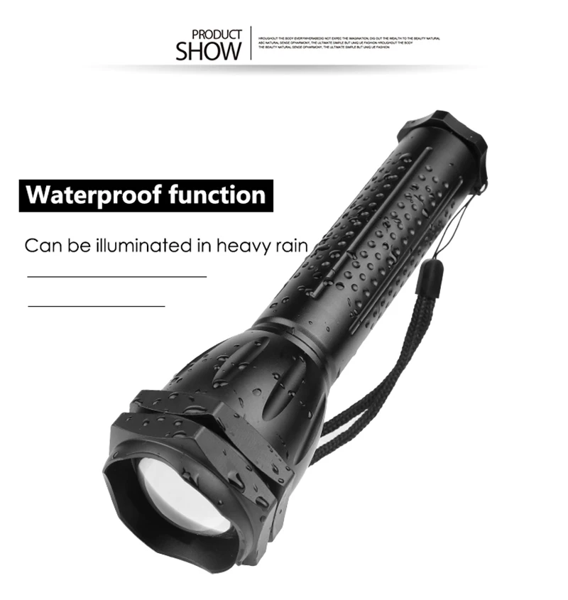 Litwod Z201293 светодиодный светильник CREE XLamp XHP70 30 Вт 30000LM фонарь с зумом водонепроницаемый МОЩНЫЙ СВЕТИЛЬНИК тактический светодиодный фонарь