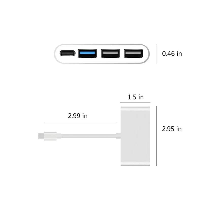 Usb-концентратор 3,0 Тип C концентратор USB 3,0 разветвитель 3 порта Мульти USB C хаб USB-C концентратор 2,0 несколько с функцией зарядки для ноутбука