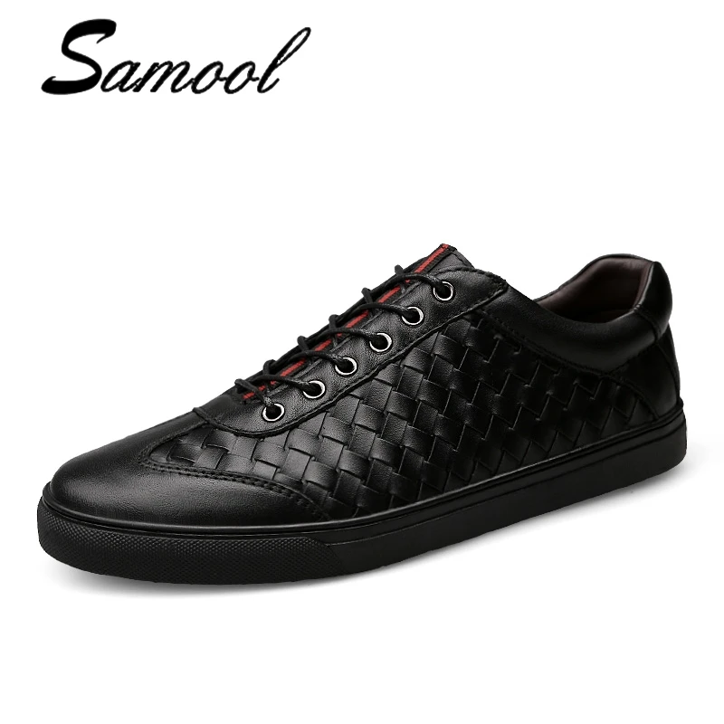 

2017New Arrival Trend Hand woven Help low Shoes Four Seasons Man Causal Shoes Walking Jogging Genuine Leather Big Size PX5