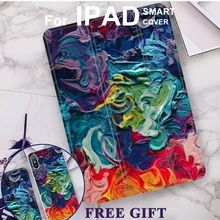 Абстрактный Краски откидная крышка для iPad Pro 9,7 Air 3 10,5 11 мини-платье на возраст 1, 2, 3, 4, 5, планшетный чехол Мягкая задняя крышка для iPad 9,7