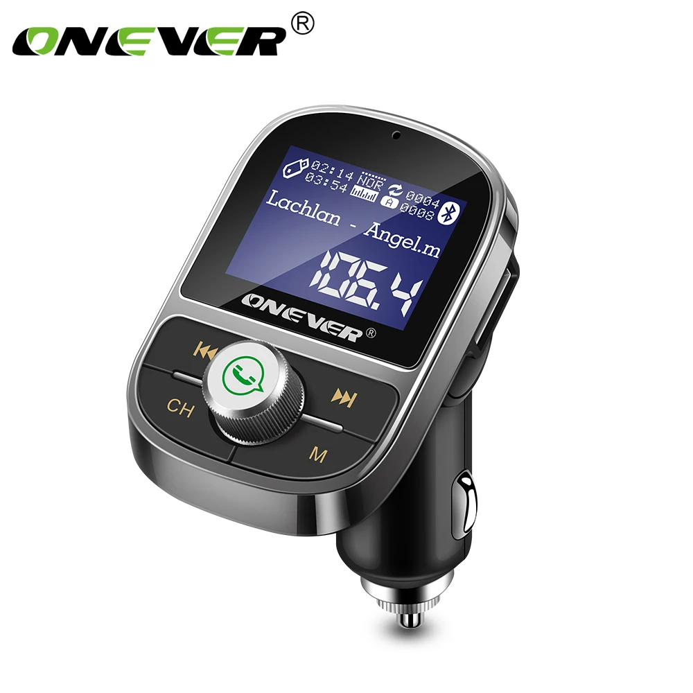 

ONEVER HY29 Bluetooth FM Transmitter Car MP3 Player 3.1A USB Charge Support EQ Setting Voltmeter TF Card U Disk AUX Out