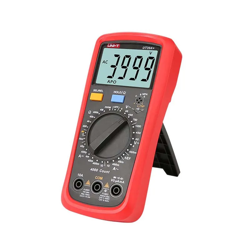 

UNI-T Digital Multimeter UT39A+/UT39C+ Auto Range Tester Update from UT39A/UT39C AC DC V/A Ohm Temp Hz Tester multimetro