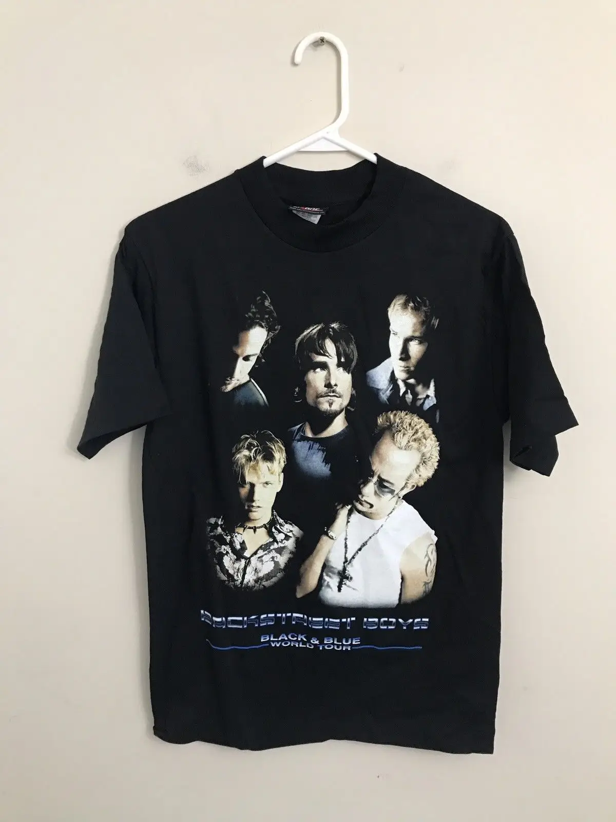 VTG/Коллекция 2001 года черная и синяя футболка для мальчиков на концерт мирового