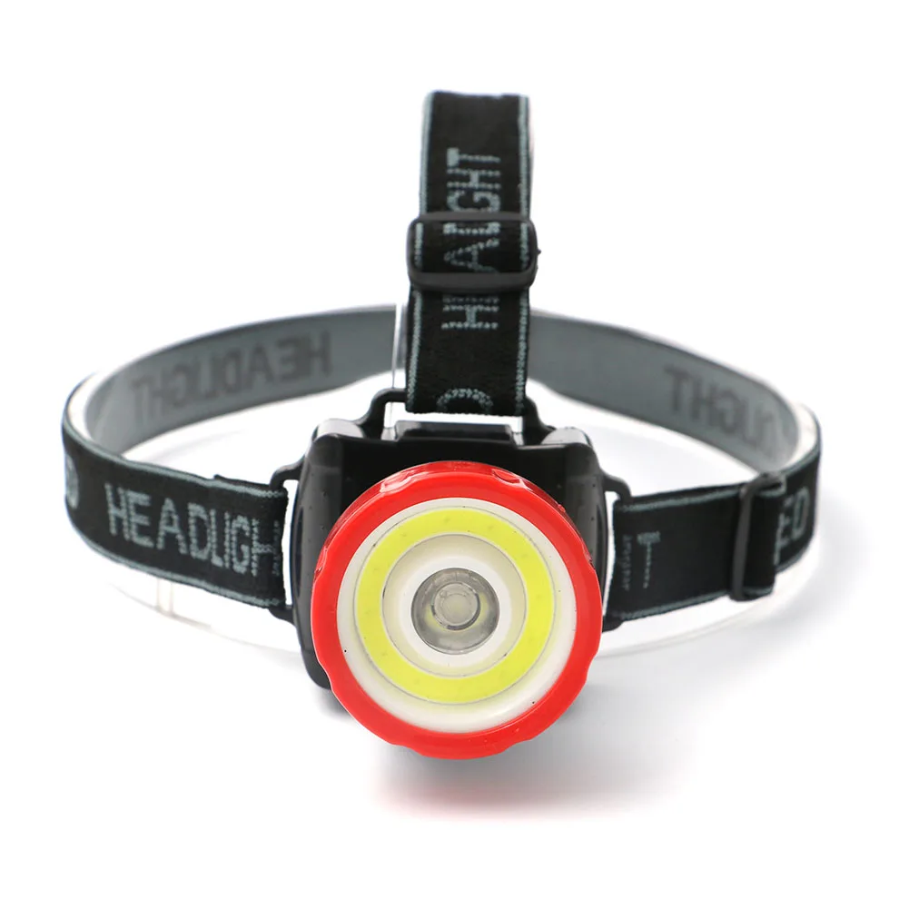 

Super Bright COB LED Headlamp 2 Mode Head Light Lamp Flashlight For Hiking Camping Night Fishing Waterproof Headlamp Use 3 * AAA