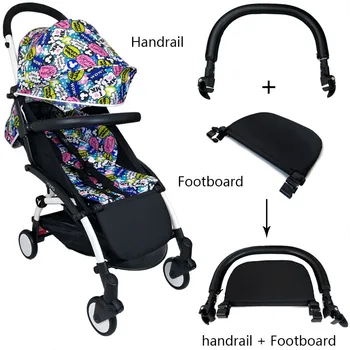 

Baby Cart Footboard & Leather Bumper Bar & Handrest Baby Stroller Accessories Fit Yoyo Yoya YuYu Pram Armrest Footrest