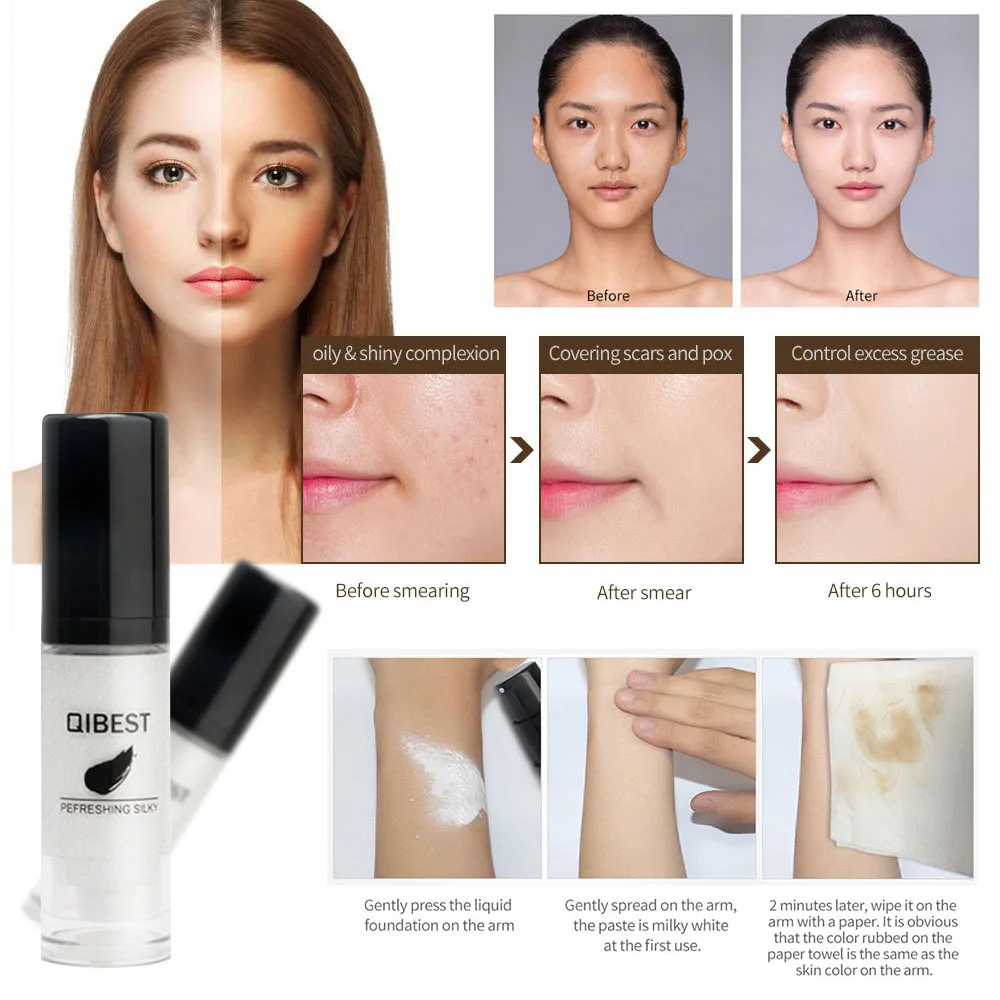 

Makeup Color Changing Liquid Foundation Cream Waterproof Full Cover Concealer Professional Face Foundation oil Control Cosmetic