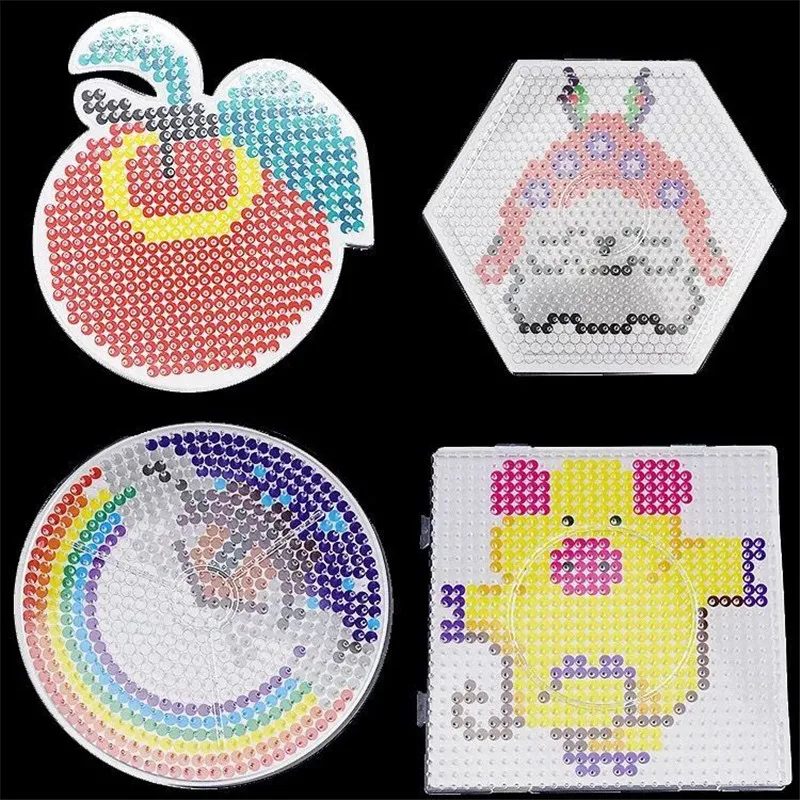 5 мм бусины Хама Обучающие 3D Пазлы Perler Beads Pegboard головоломки игрушки прозрачные