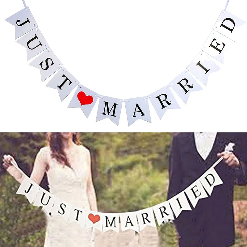 Banderole Blanche En Papier Juste Pour Mariage Guirlande Decorations Details Pour Photo Cœur Decor De Mariage Banderole En Or Rose Aliexpress