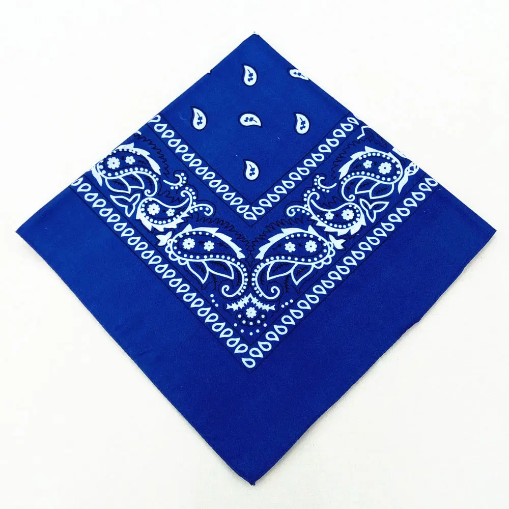 Fashion Women Hair Accessories Linen Bandana Scarf Square Female Bandanas Headwear Rock Cool Girls Multi Paisley Headbands - Цвет: 11