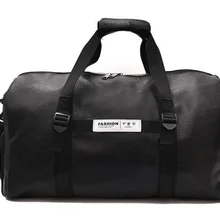 Простой стиль, мужские дорожные Сумки из искусственной кожи с буквенным принтом, вместительная сумка для багажа, переносная сумка на плечо, сумки унисекс, уличные сумки D406