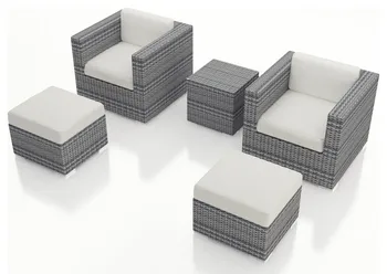 

Hot Summer 5 Piece Weathered Stone Outdoor Club Chair Set