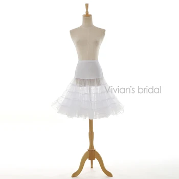 

Vivians Bridal Hot Sale 16 Colors Short 3 Layers Cheap Price Wedding Dresses Petticoat Evening Dress Underskirt Crinoline