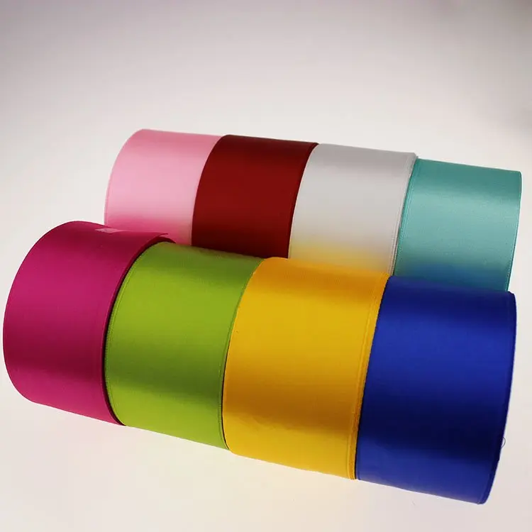 

5cm/25 Yards/set Solid Color Satin Ribbons With Edge Hair Bow Garment Wedding party gift Accessories DIY Handmade Materials