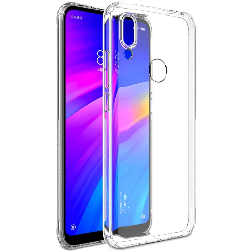 Чехол с кристаллами для Redmi 7, Xiaomi Redmi 7, чехол IMAK, Маленькая подушка безопасности, мягкий чехол из ТПУ для Redmi 7, Xiaomi, чехол для телефона, Redmi7, броня - Цвет: Прозрачный