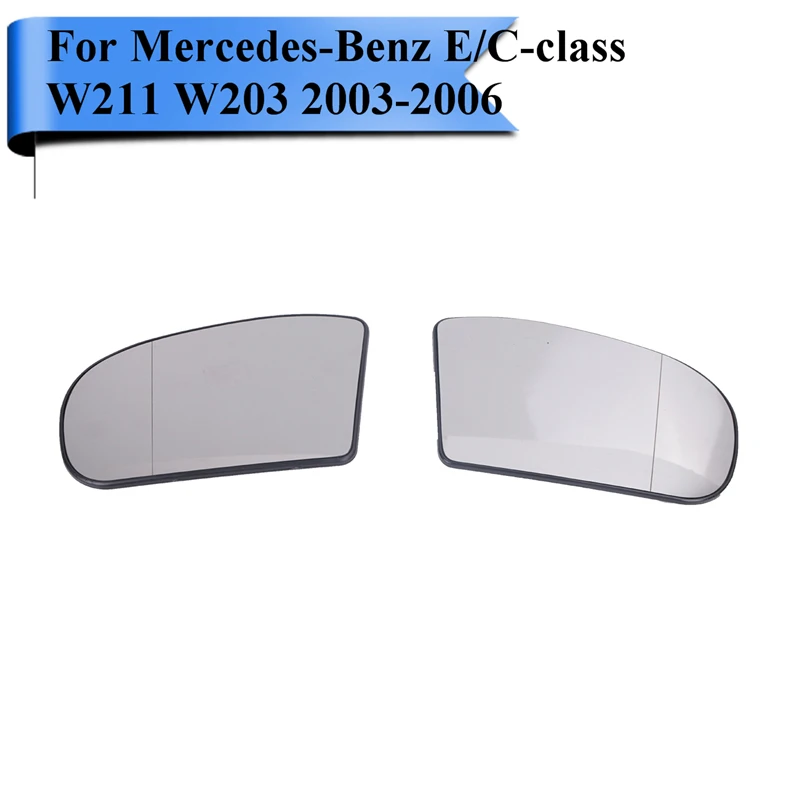 

Car Wide Angle Heated Rearview Mirror Glass For Mercedes Benz W211 W203 C230 C240 C280 C320 C350 E500 Left / Right W120