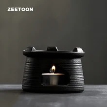 Креативный теплый керамический черный теплый чайный набор для подогрева спиртовой лампы свечной обогреватель подставка для чайника держатель чайная посуда ночник ремесло