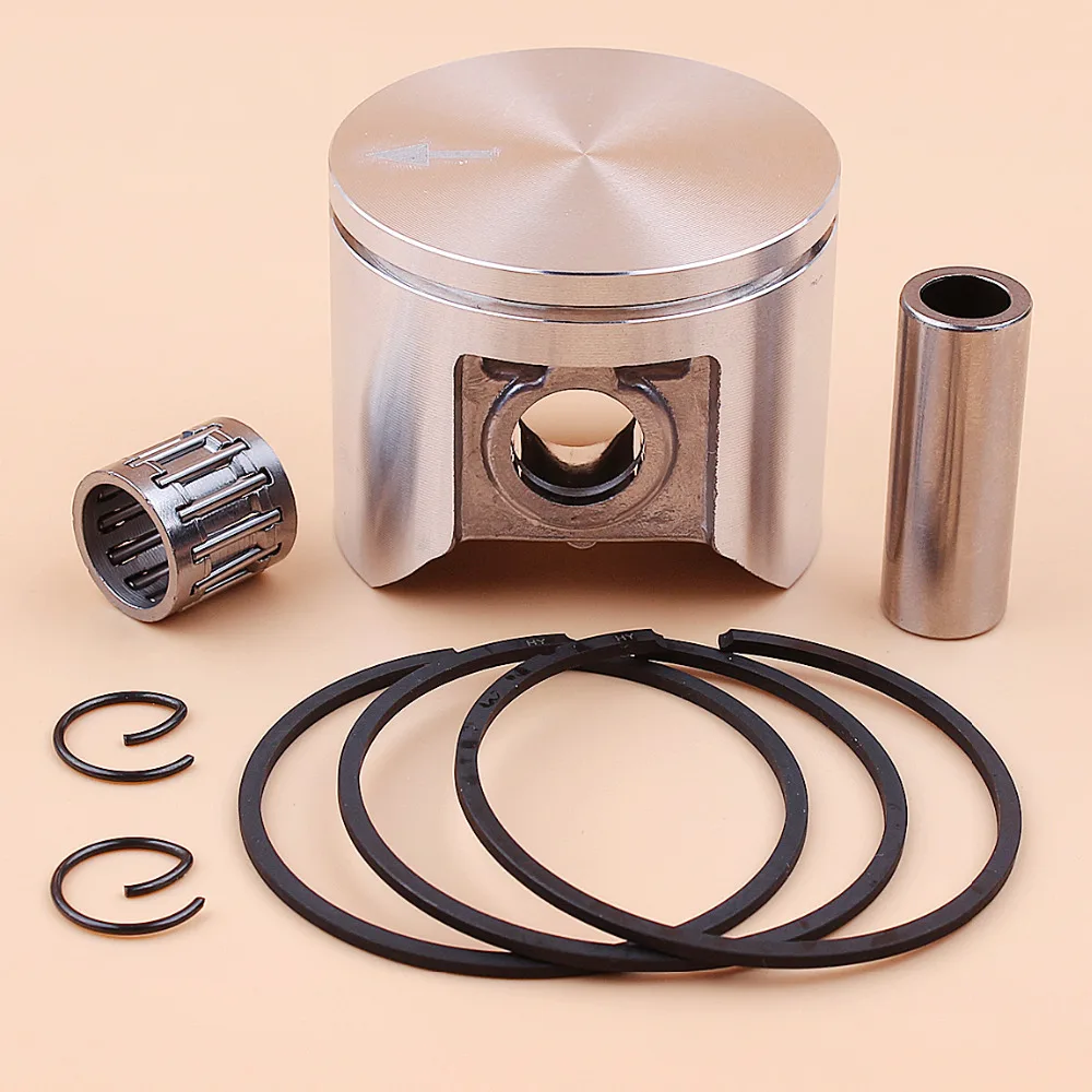 New Cylinder Head Piston Kit Fits Husqvarna 357 359 47mm Piston Rings Clips Pin