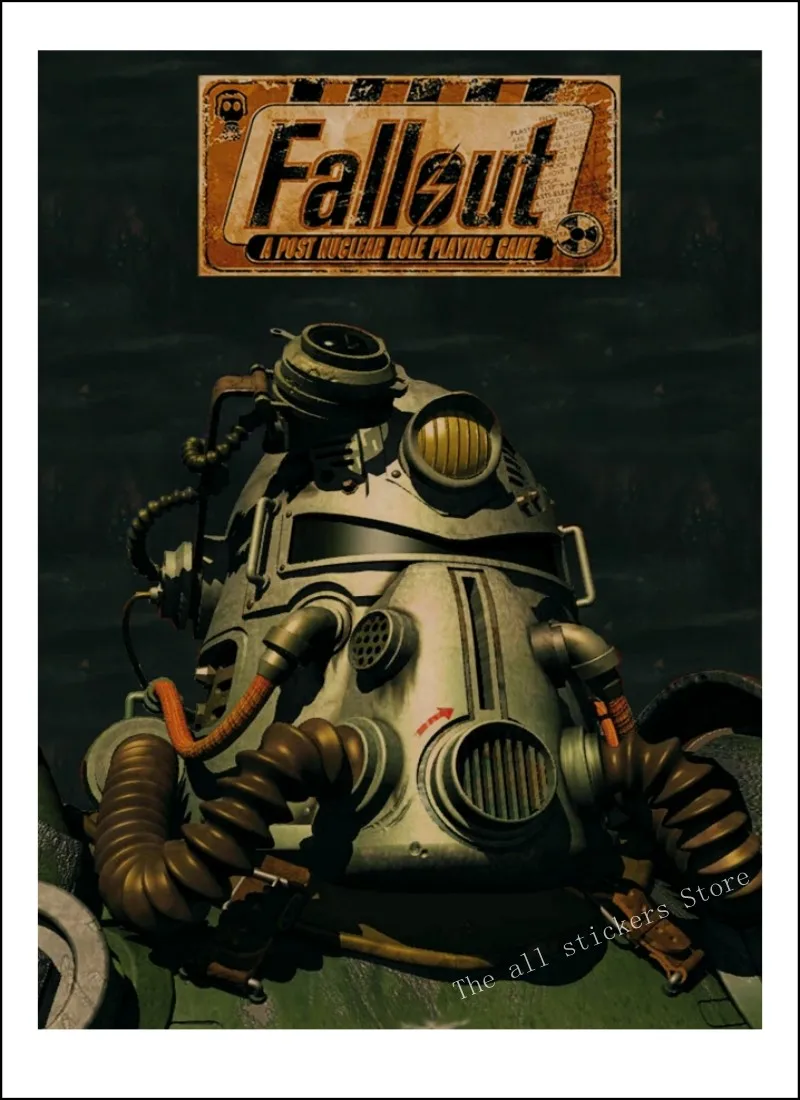 Fallout: Brotherhood of steel, Fallout 76, игровой плакат Fallout 3 4, украшение для дома, игровой плакат из крафт-бумаги/9005 - Цвет: 6