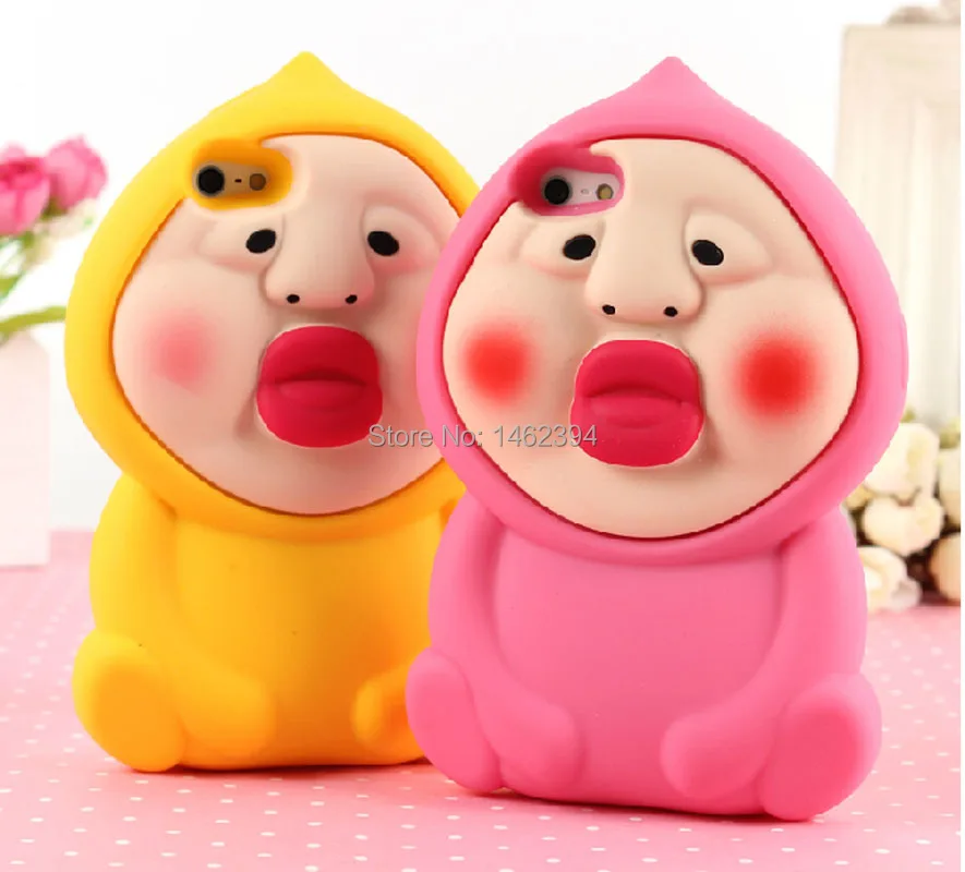 New Arrival Japanese Style Cute 3D Fart Peach Back cell