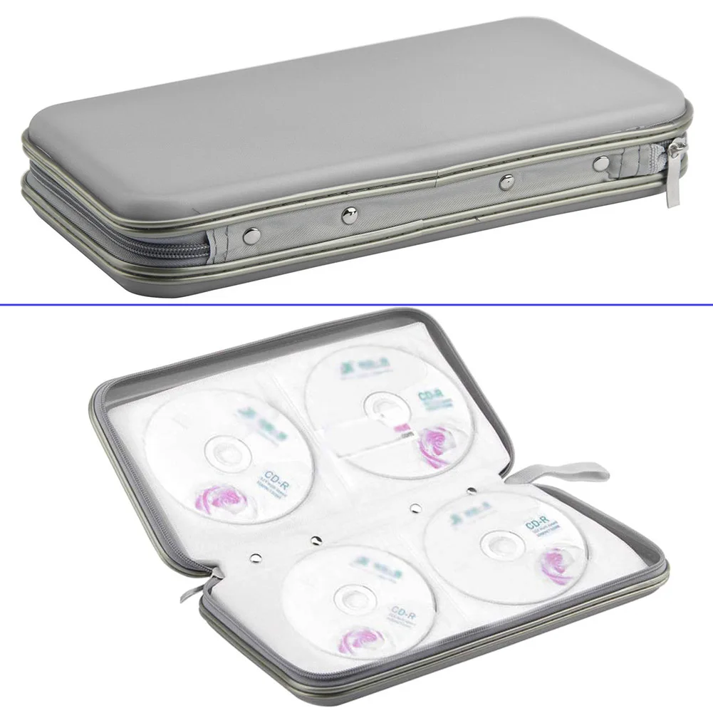 80 Pcs Disc CD DVD VCD DJ Storage Case Portable Organizer Zipper Wallet
