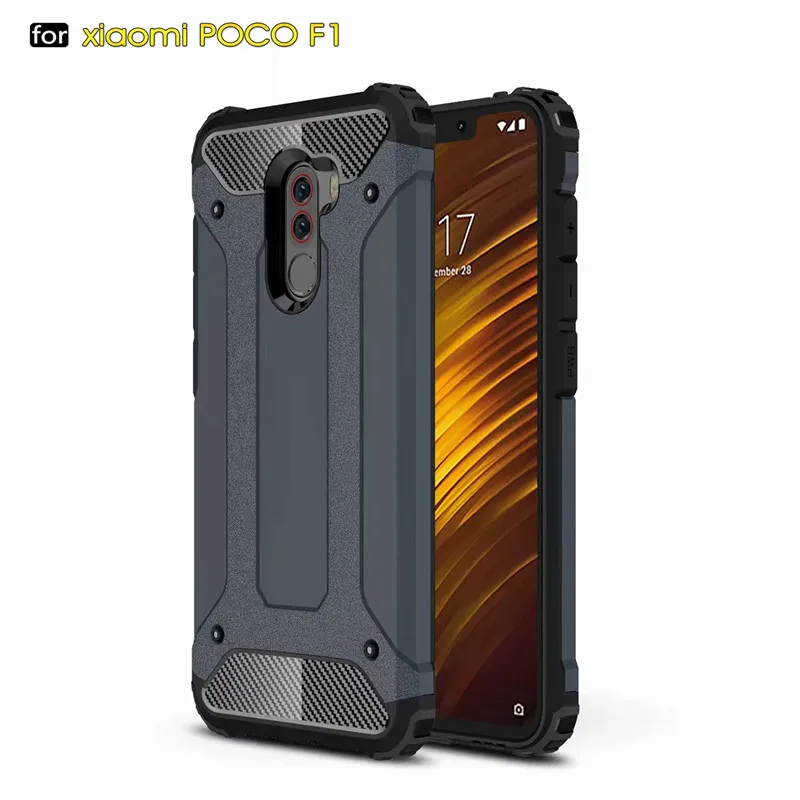 Для Xiaomi Poco F1 Гибридный Жесткий ПК Мягкий силиконовый тонкий армированный чехол