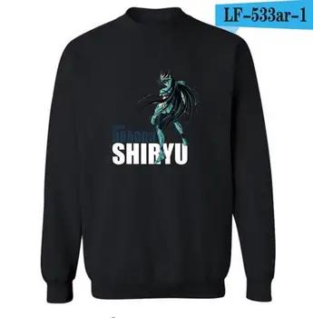 

Boy's Hoodies Capless Gold Saint Seiya men/women White Cotton Harajuku High Quality Cartoon Anime Hoodies and Sweatshirt Clothes