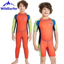 WildSurfer Детский Гидрокостюм 2,5 мм неопреновый цельный водолазный костюм подводный Keep Теплый купальник для мальчиков Roupa De Mergulho W118