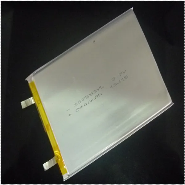 3 X 3.7v 2400mah 356396 recharegable lithium polymer android tablet pc battery |