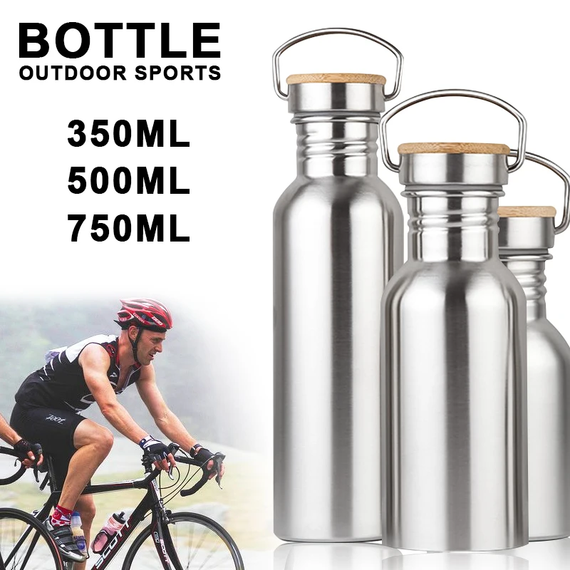 

Hiking Drinking Cup Sports Water Bottle Portable Stainless Steel Practical Travel Durable